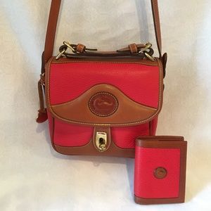 Dooney & Bourke Vtg 90's Red Carrier Bag & Wallet